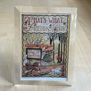 Vintage Mary Engelbreit Acrylic Plaque/Frame